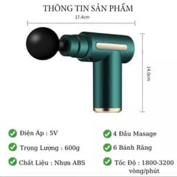 Máy massage cầm tay mini DIDOOGLT massage đấm lưng mát xa cổ vai gáy 4 đầu 6 chế độ 4