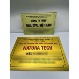 [Giao Nhanh trong ngày] Biển bảng công ty, Hộ kinh doanh-Biển bảng số nhà bằng Alu màu vàng, màu bạc 5