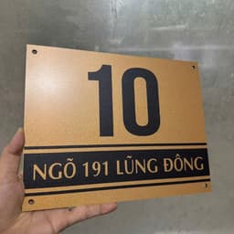 [Giao Nhanh trong ngày] Biển bảng công ty, Hộ kinh doanh-Biển bảng số nhà bằng Alu màu vàng, màu bạc 3