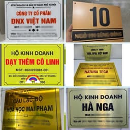[Giao Nhanh trong ngày] Biển bảng công ty, Hộ kinh doanh-Biển bảng số nhà bằng Alu màu vàng, màu bạc 1