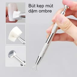 Bút kẹp mút dặm ombre, nhíp kẹp bông dặm ombre, mút, bông ombre - dụng cụ nail 1