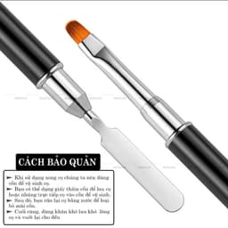 Cọ gắp gel đa năng 2 đầu - chổi đắp gel - cọ gel gôm cán đen - bút đắp gel khô 2 đầu tiện dụng làm nail 9