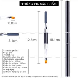 Cọ gắp gel đa năng 2 đầu - chổi đắp gel - cọ gel gôm cán đen - bút đắp gel khô 2 đầu tiện dụng làm nail 6