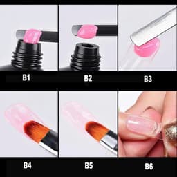 Cọ gắp gel đa năng 2 đầu - chổi đắp gel - cọ gel gôm cán đen - bút đắp gel khô 2 đầu tiện dụng làm nail 4