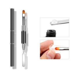 Cọ gắp gel đa năng 2 đầu - chổi đắp gel - cọ gel gôm cán đen - bút đắp gel khô 2 đầu tiện dụng làm nail 5