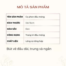 Cọ Fen làm đầu móng cán gỗ Cọ Fen móng tay chuyên dụng cho dân làm nail 7
