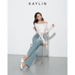 Quần Jean KAYLIN ống loe form ôm chất vải Denim phong cách N2276 4