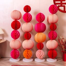Concept trend 2025  Lồng Đèn NYLOn DÀY ĐẸP  Tổ Ong Chúc Mừng Năm Mới May Mắn/ trang trí sinh nhật/Tiệc cưới 3