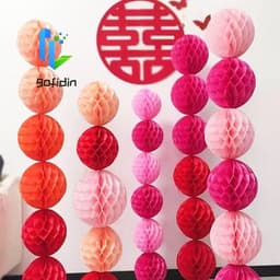 Concept trend 2025  Lồng Đèn NYLOn DÀY ĐẸP  Tổ Ong Chúc Mừng Năm Mới May Mắn/ trang trí sinh nhật/Tiệc cưới 4