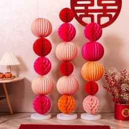 Concept trend 2025  Lồng Đèn NYLOn DÀY ĐẸP  Tổ Ong Chúc Mừng Năm Mới May Mắn/ trang trí sinh nhật/Tiệc cưới 6