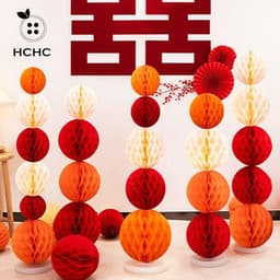 Concept trend 2025  Lồng Đèn NYLOn DÀY ĐẸP  Tổ Ong Chúc Mừng Năm Mới May Mắn/ trang trí sinh nhật/Tiệc cưới 9