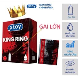 Bao cao su bi XTOY KING DOT 9 bi lớn, bcs siêu gân gai, nhiều gel bôi trơn, hương chocolate 2