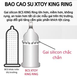 Bao cao su bi XTOY KING DOT 9 bi lớn, bcs siêu gân gai, nhiều gel bôi trơn, hương chocolate 5
