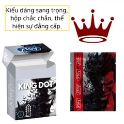 Bao cao su bi XTOY KING DOT 9 bi lớn, bcs siêu gân gai, nhiều gel bôi trơn, hương chocolate 9