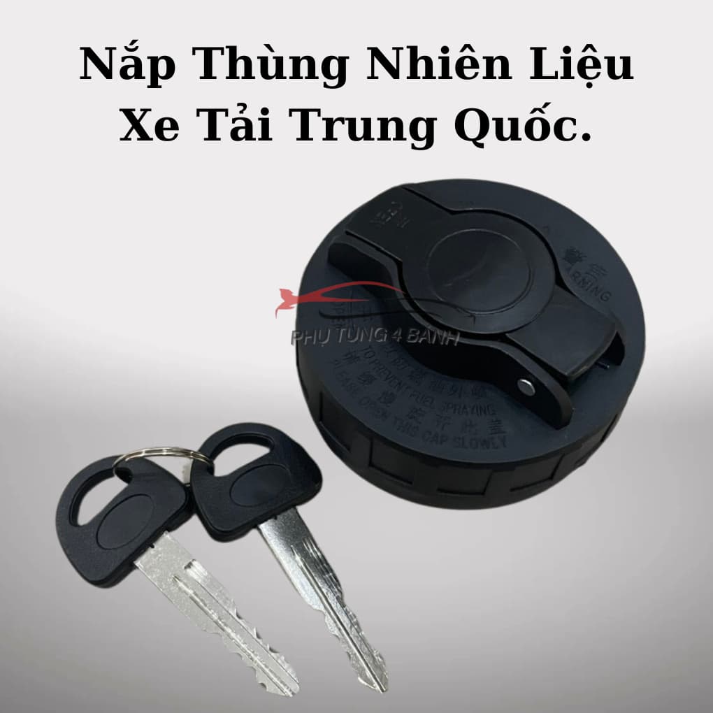 Nắp Bình Xăng, Nắp Thùng Dầu Xe Tải Trung Quốc Thaco Olin, Vinaxuki, Hoa Mai, Chiến Thắng,...Loại Vặn Ren.