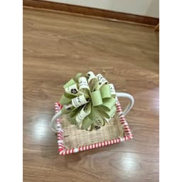 Nơ Tú Cầu Gắn Giỏ Quà Tặng - Giỏ Hoa Quả Nơ Trang Trí Sang Trọng. 9