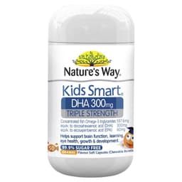 [NK tem phụ- DATE T5/28] Viên Nhai Nature's Way Kids Smart DHA Burst 300mg Triple Strength Tăng Cường Phát Triển T 5