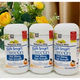 [NK tem phụ- DATE T5/28] Viên Nhai Nature's Way Kids Smart DHA Burst 300mg Triple Strength Tăng Cường Phát Triển T 6