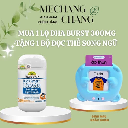 [NK tem phụ- DATE T5/28] Viên Nhai Nature's Way Kids Smart DHA Burst 300mg Triple Strength Tăng Cường Phát Triển T