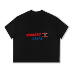 Áo Thun Local Brand VEQISTU " Vibes Japan ", Áo Thun Boxy Form Rộng Unisex Nam Nữ 250Gsm Cotton 2 Chiều 3