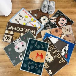 Combo 3- 5 Thảm lau chân 3D hình thú cute chống trơn trượt, thấm nước 40x60cm  - TH88 1