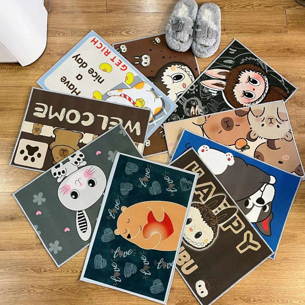Combo 3- 5 Thảm lau chân 3D hình thú cute chống trơn trượt, thấm nước 40x60cm  - TH88