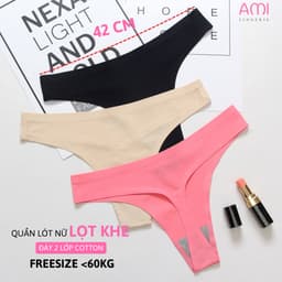 Quần Lót Lọt Khe Không Viền Chất Liệu Su Đúc Thông Thoáng Đáy Cotton Kháng Khuẩn 2