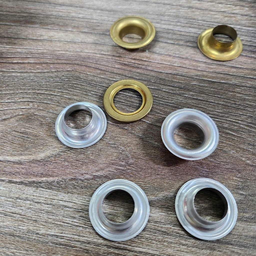 Khoen bạt khoen ore 12 x 23mm Đồng thau xịn Khuy mắt cáo đóng bạt 12mm Chân cao 7mm Có long đền