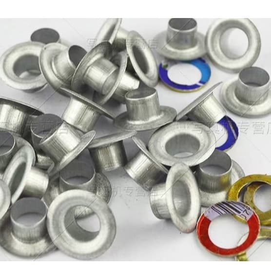 Khoen mắt cáo 12mm 16mm Bằng sắt Chân cao Khoen đóng bạt che mưa, bạt xe tải, bạt HDPE dày Bịch 100 cái Có long đền