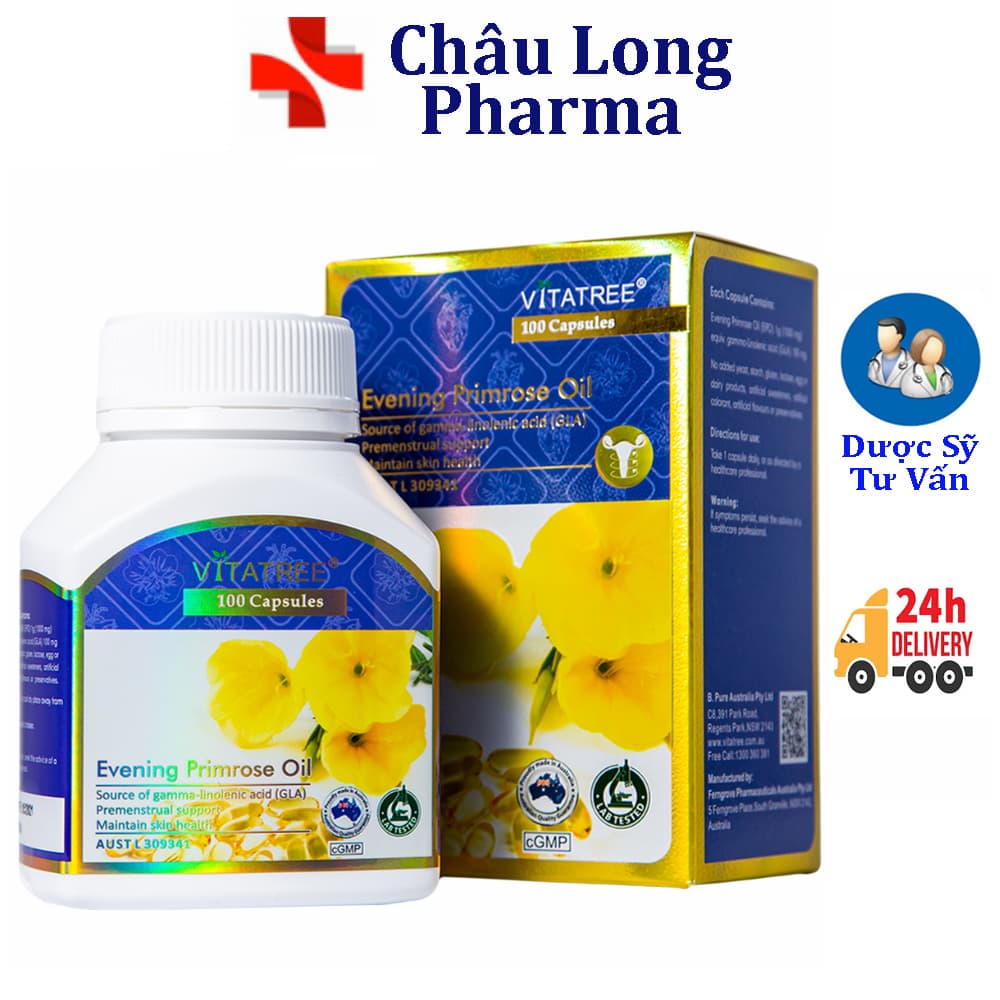 (Nhập Khẩu) Tinh dầu hoa Anh Thảo Evening Primrose Oil Vitatree cân bằng nội tiết cho chị em