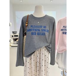 Áo thun tay dài nữ dáng rộng Menina, áo thun nữ dài tay chất xược giấy thời trang. 5