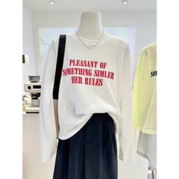 Áo thun tay dài nữ dáng rộng Menina, áo thun nữ dài tay chất xược giấy thời trang. 2