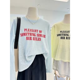 Áo thun tay dài nữ dáng rộng Menina, áo thun nữ dài tay chất xược giấy thời trang. 6