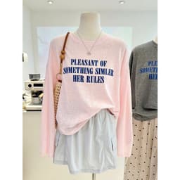 Áo thun tay dài nữ dáng rộng Menina, áo thun nữ dài tay chất xược giấy thời trang. 4
