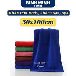 Khăn tắm 50x100 loại Dày 100% microfiber mềm mịn siêu thấm hút 2