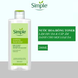 Toner Nước Hoa Hồng Simple Soothing Facial Skind To Skin Dành Cho Da Nhạy Cảm 200ml 2