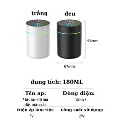 Máy Xông Tinh Dầu Phun Sương Tạo Ẩm 300ml Tích Hợp Đèn Led 4