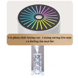 Máy Xông Tinh Dầu Phun Sương Tạo Ẩm 300ml Tích Hợp Đèn Led 5