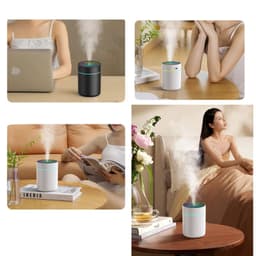 Máy Xông Tinh Dầu Phun Sương Tạo Ẩm 300ml Tích Hợp Đèn Led 6