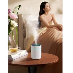 Máy Xông Tinh Dầu Phun Sương Tạo Ẩm 300ml Tích Hợp Đèn Led 7