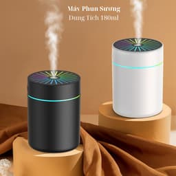 Máy Xông Tinh Dầu Phun Sương Tạo Ẩm 300ml Tích Hợp Đèn Led 3