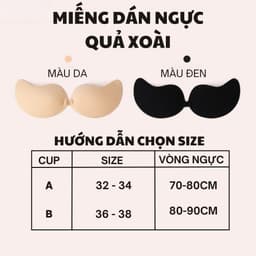 Miếng Dán Ngực Quả Xoài Cài Trước Nâng Ngực Tạo Khe Định Hình Vòng 1 Lê Ngọc 002 3