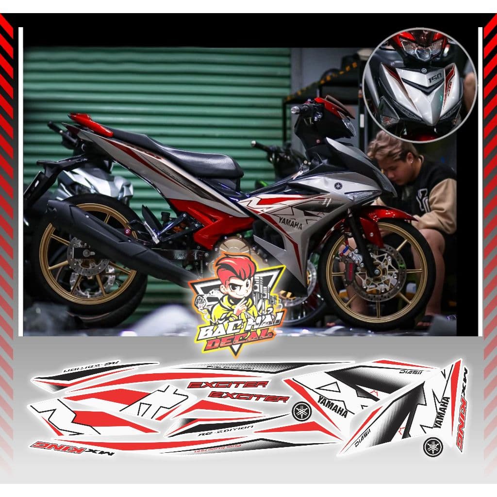 Tem Exciter 150 tem rời Exciter 150 decal cao cấp 3 lớp