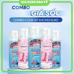 [COMBO] 5 Chai xịt Khử Mùi Giày Nano Bạc Diệt Khuẩn Ngăn Ngừa Hôi Chân Lưu Hương 24h 2