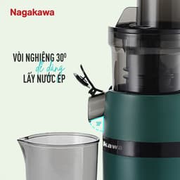 Máy ép chậm Nagakawa NAG0818 - Công suất 200W, Dung tích 580ml, Ép trái cây nguyên quả - Hàng chính hãng 7