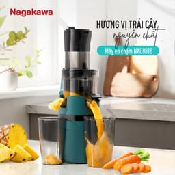 Máy ép chậm Nagakawa NAG0818 - Công suất 200W, Dung tích 580ml, Ép trái cây nguyên quả - Hàng chính hãng 3