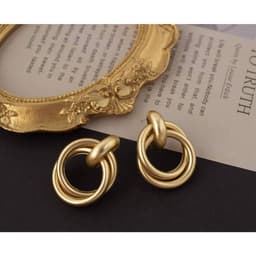 Bông Tai/Khuyên Tai Nữ Mạ Vàng Cổ Điển Phong Cách Hàn Quốc - Quà Tặng Vibe Ocean Charm, Đơn Giản Sang Trọng 3