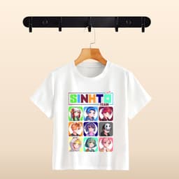 Áo Thun Làng Sinh Tố Team Full Nhân Vật Aby | Hachi TV | Huy Noob | Oops Hiha | Nabee TV | Yummie TV Đủ Size Từ 10kg 2
