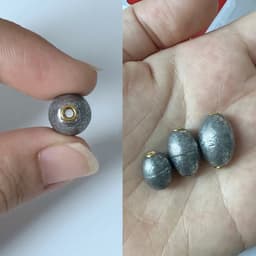 Chì Câu Cá - Chì Hố Đấu Săn Hàng - Chì Xuyên Tâm Lõi Đồng - 5.5g 10g 15g 19g [Hộp 10 Viên] 2