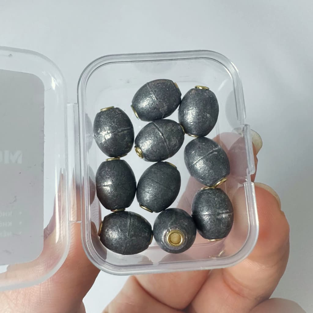 Chì Câu Cá - Chì Hố Đấu Săn Hàng - Chì Xuyên Tâm Lõi Đồng - 5.5g 10g 15g 19g [Hộp 10 Viên]
